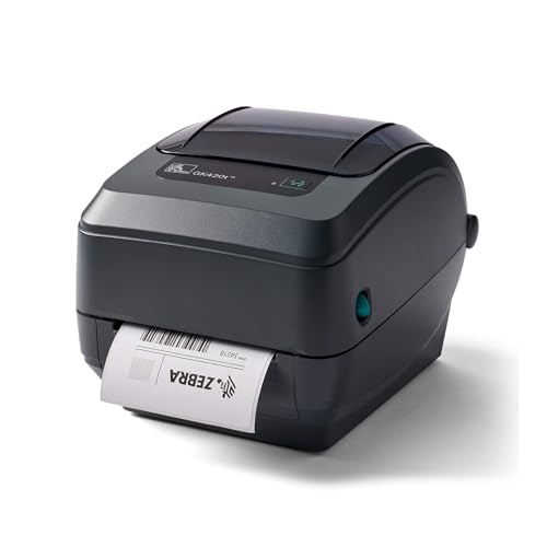 Zebra GK420T 4 Inch Thermal Label Printer USB and Ethernet, Renewed | 4-Inch Print Width, Thermal Transfer and Direct Thermal, 203 Dpi, Up to 5 Ips, USB 2.0 and 10/100 Ethernet