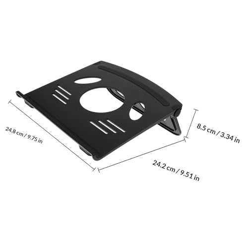 OSALADI Laptop Stand Desktop Holder with Cooling Function Portable Foldable Laptop Riser for Office and Home Use Black