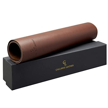 Gallaway Leather Desk Mat - Office Writing Desk Pad, Medium 24" x 14" Dark Brown, Gift Ready Elegant Computer Desk Cover Protector - color: Dark Brown, size: Medium