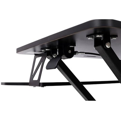 Standing Desk Converter, 32" Wide, Height Adjustable Sit Stand Up Desk Riser with Keyboard Tray, Desktop Workstation for Home Office Computer Laptop, Black - color: Black