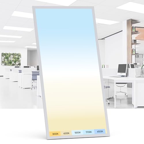 AIKVSXER 1 Pack 2x4 LED Flat Panel Light - Selectable 5 CCT 3000K-6500K & 5 Wattage 30-70W 7700Lm 0-10V Dimmable 2 x 4 led Drop Ceiling Light Fixture 120-277V for Commercial and Home - size: 2x4-1p