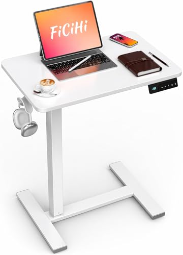 FiCiHi 24"x 16" Electric Standing Desk, Mobile Sit Stand Up Desk, White - color: White, size: 24" x 16"