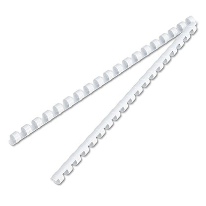 Fellowes 52371, Plastic Combs - Round Back, 3/8", 100 pack, White - color: White