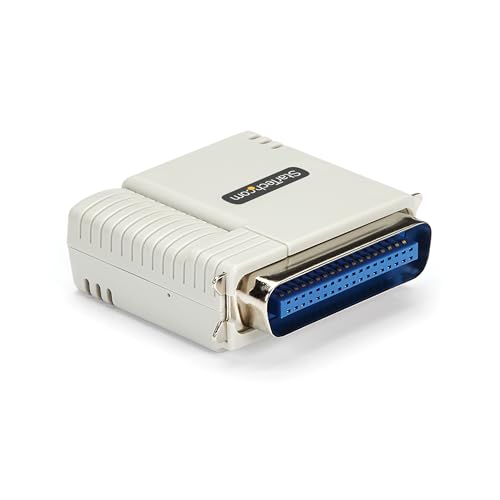 StarTech Parallel Network Print Server, Ethernet 10/100Mbps, TAA (PM1115P3) | WebUI, Centronics Ethernet Printer Server Adapter, HP, Epson, Canon, Lexmark compatible