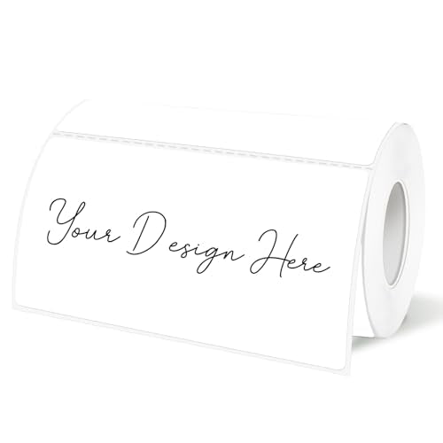 White Thermal Labels 2x4 Inch, Direct Thermal Stickers Label, Self-Adhesive Thermals Printer Sticker Labels, Water & Oil Resistant & Anti-Scratch, Perforation Line Design- 200Pcs - color: White, size: 2*4 inch