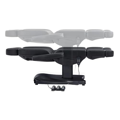 DIR Full Electrical Medical Aesthetic Chair Facial Beauty Bed Podiatry Doctors Office Chair with 3 Motors Ink - color: Black1