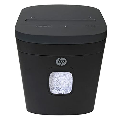 HP - Micro Cut Paper Shredder, 12-Sheet with Slide Top for Office - size: 12 Sheet