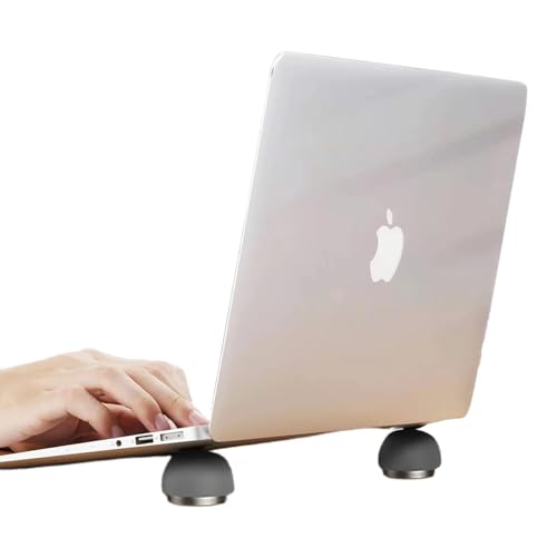 Ergonomic Laptop Cooling Pad - Small, Portable Magnetic Cooler Stand - color: Grey