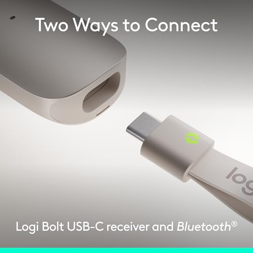 Logitech Spotlight 2 Presentation Remote Wireless Clicker Haptics - Sand | Haptics, digital highlighting, customizable actions, laser pointer, quick charge, Bluetooth, USB-C - color: Sand