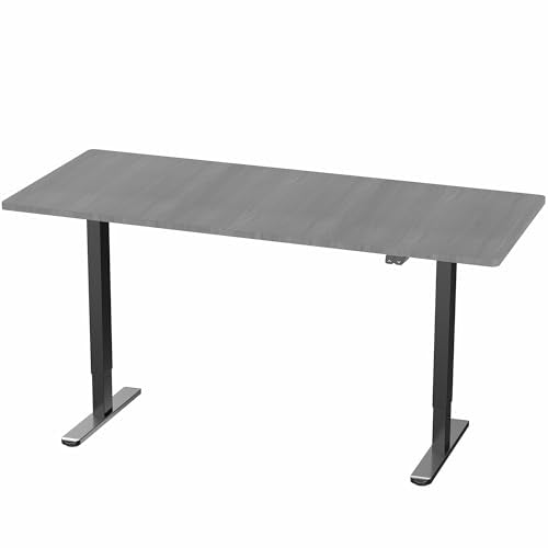 VIVO Dark Gray 71 x 30 in Standing Desk, DESK-KIT-0B7G - color: Dark Gray Top / Black Frame, size: 71 x 30 inch