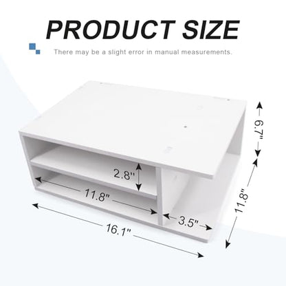 SONGWAY Printer Stand with Storage for Desk - Desktop Printer Shelf, Monitor Stand Riser, Desk Paper Storage Organizer for Home Office
