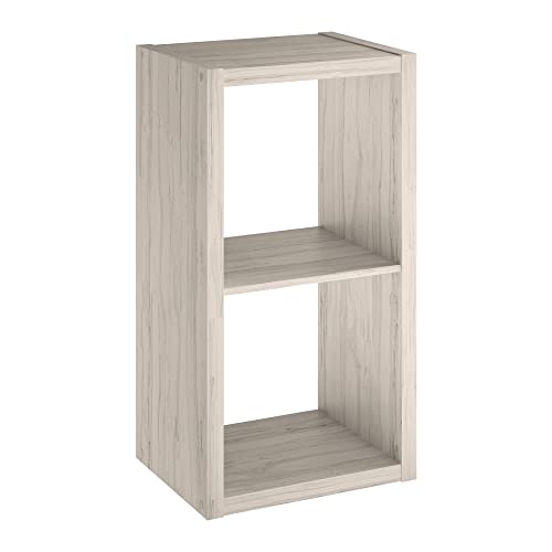 ClosetMaid Decorative Open Back 2-Cube Storage Organizer, Bleached Walnut - color: Bleached Walnut, size: 2-Cube