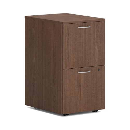 HON MOD Mobile File Cabinet, 2 Storage Drawers Filing Cabinet, Walnut - color: Walnut, style: 2 File Drawers