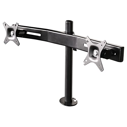 Kantek Dual LCD Monitor Arm for STS800/STS810 Sit to Stand Systems (STS802), Black - color: Black, style: Dual Monitor Arm
