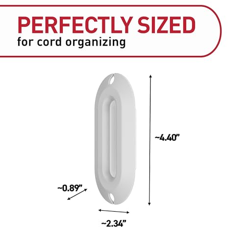 Command Cord Wrap, 2 Units, 4 Medium Strips - color: White