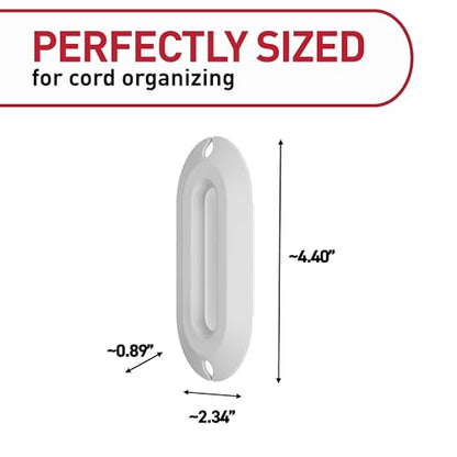 Command Cord Wrap, 2 Units, 4 Medium Strips - color: White