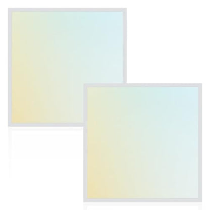 LUXRITE 2x2 FT LED Backlit Flat Panel Light, 5CCT 3000K-6500K (2 Pack) - size: 2 Count (Pack of 1)