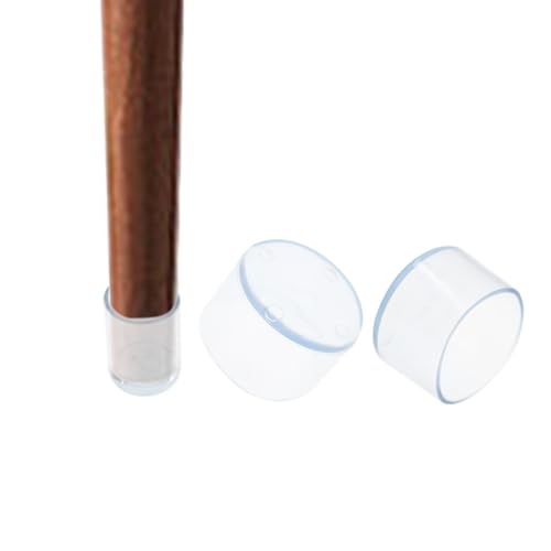 Round Chair Leg Caps,PVC Furniture Feet Covers,TTZEZE Transparent Round Floor Protectors,Clear Table Feet Covers Preventing Plastic Chair Leg Covers Scratches and Noise 50mm/1.97'', 12 - size: 1.97 inches