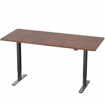 VIVO Dark Walnut 71 x 30 in Standing Desk, DESK-KIT-0B7D - color: Dark Walnut Top / Black Frame, size: 71 x 30 inch