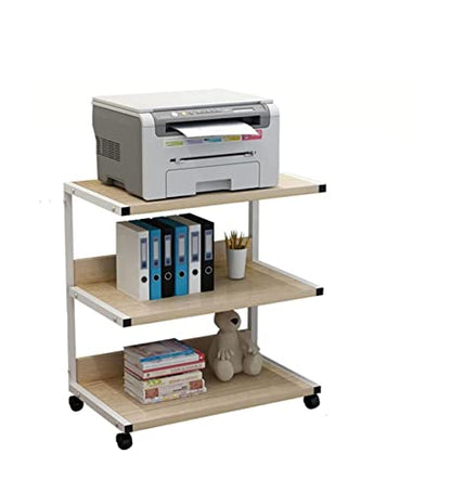 3-Tier Printer Stand Cart with Storage Rolling Machine Printer Shelves with Casters Multi-Purpose Desk Organizer for Home Office - color: A