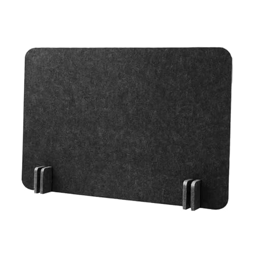 Acoustic Desk Divider Stand Up Privacy Partition Soundproof Felt Screen Lightweight Design Suitable for, Rectangle Black - color: Rectangle Black