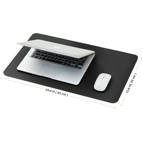 Cork Desk Mat - Small Dual-Sided Desk Pad for Office and Home - Desk Organization and Accessories - Ideal for Large Mouse Pad and Small Desk Mats on Top of Desks(Black,23.6"x 13.8") - color: Black, size: 23.6" x 13.8"