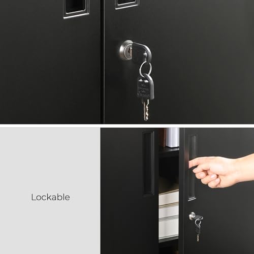 SONGMICS Garage, Metal with Doors - color: Black