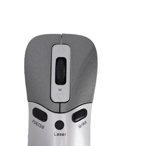 Naroote 2.4G Wireless Presentation Clicker Mouse, Gyroscope Technology Remote Control with Plug and Play USB Interface, for Presentation Remote