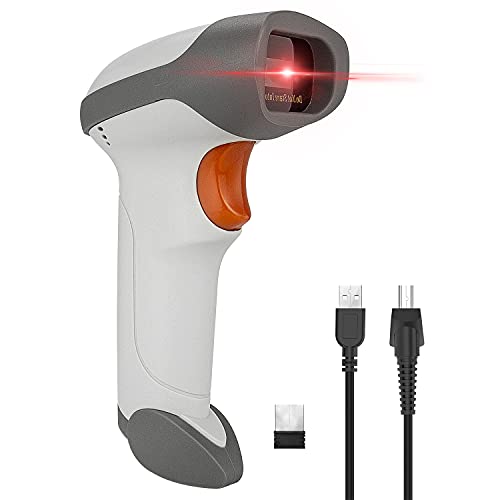 NetumScan Bluetooth 2D Barcode Scanner, 3 in 1 Automatic Wireless QR Barcode Reader USB Image Code Scanner for Store, Warehouse POS, Computer, Tablet, iPad, iPhone, Android - style: 1D & 2D Scanner