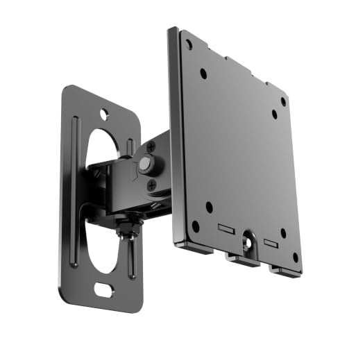 Monitor Wall Mount for 17–49 Inch inch Flat/Curved Ultrawide Screens | Heavy Duty Up to 44 lbs,Full Motion,Quick-Release VESA Plate,VESA 75/100 mm,Black