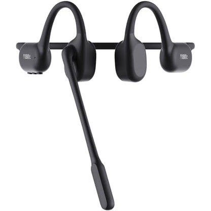 Open-Ear Bone Conduction Headphones with Mic, Trucker Bluetooth 6.1 Headset with ENC DSP Beamforming Noise Canceling Mic, Mute Button 17H Play Dual Connect for Work Calls, Truck