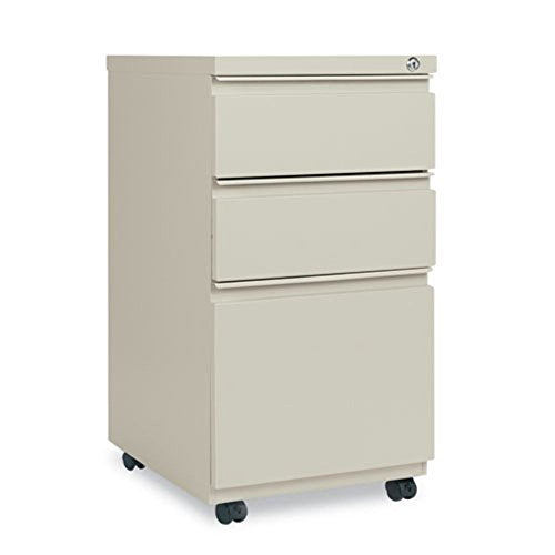 Alera Mobile Pedestal 3 Drawer Vertical Filing Cabinet with Casters and Full-Length Pull