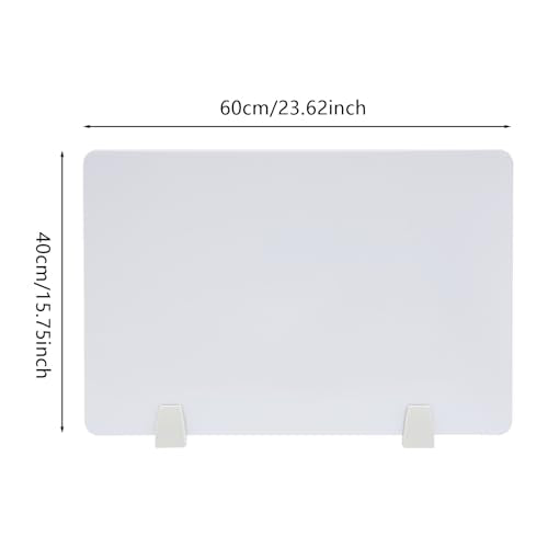 4PCS Desk Dividers Office Partitions, Privacy Desk Panel Protective, Acrylic Plexiglass Shield with Clamps for Offices Schools Call Centers - 23.6”L X15.8”W - color: White