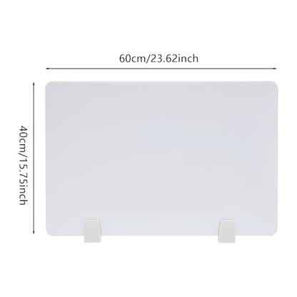 4PCS Desk Dividers Office Partitions, Privacy Desk Panel Protective, Acrylic Plexiglass Shield with Clamps for Offices Schools Call Centers - 23.6”L X15.8”W - color: White