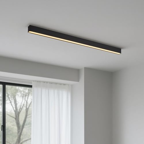 Black ceiling light LED, used for living room, bedroom, hallway, kitchen, - size: 31.4IN