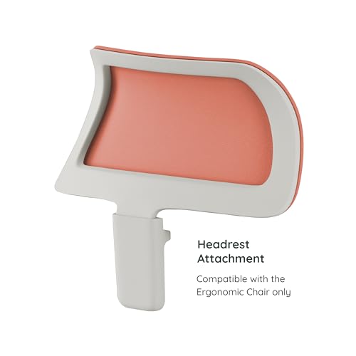 Branch Adjustable Ergonomic Headrest Attachment | Only Compatible with The Ergonomic Chair, Adjustable Height for Personalized Neck and Head Support, Poppy - color: Poppy