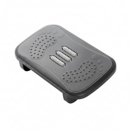 Durable PP Plastic Footrest with Rocking Motion, Under Desk Support for Office and Home Workspaces, Textured Non-Slip Surface, 13 x 7.9 Inches