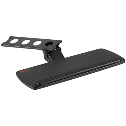 VEVOR Under-Desk Keyboard Tray, Adjustable for Height and Tilt, Slide-Out Design, Spacious 25x9.8 Inch Surface, Ideal for Home and Office Use - style: Adjustable
