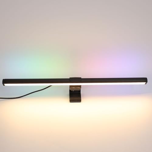 Fabater Monitor Light Bar, 245LM Dual Sided LED Desk Lamp with 3 Color Temperatures 3000K 4000K Care Dimmable Brightness, Desk Light with Clamp for Computer Screen USB Powered