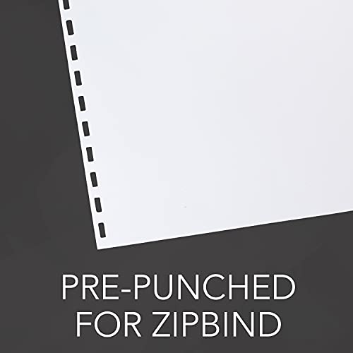 GBC ZipBind Pre-Punched Cover Set, Clear/Black, 10-Pack (26003)