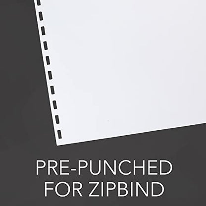 GBC ZipBind Pre-Punched Cover Set, Clear/Black, 10-Pack (26003)