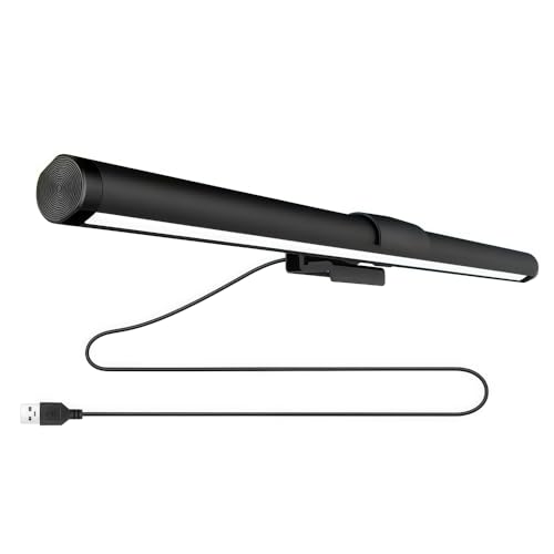 XUMIUZIY Monitor Light Bar, Computer Screen Lamp for Eye Caring, USB Reading LED Task Lamp with 3 Color Temperature, Dimmable RGB Full Spectrum Light, for Home Office