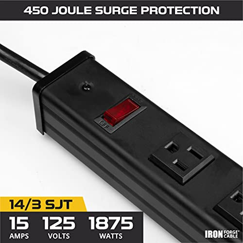 Iron Forge Cable 12 Outlet Metal Surge Protector Power Strip, 9 Ft - style: 12 Outlet