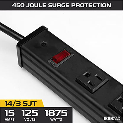 Iron Forge Cable 12 Outlet Metal Surge Protector Power Strip, 9 Ft - style: 12 Outlet