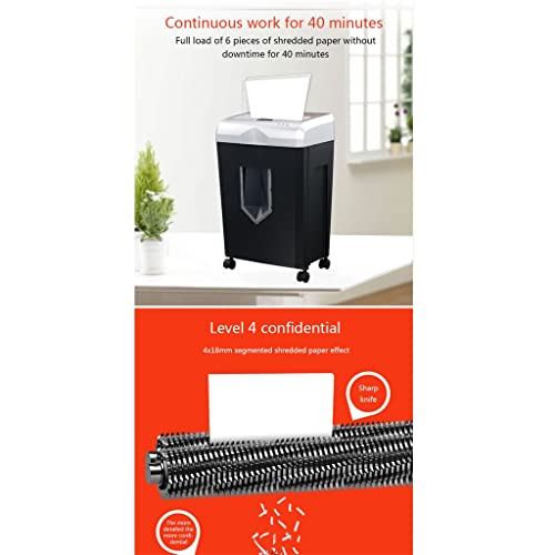 Cross-Cut Paper Credit Card Shredder Drawer Type 18 Liter Basket Overload Capacity Protection