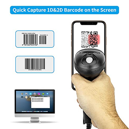 NetumScan USB 2D Barcode Scanner | Wired, QR Code Reader, For PC, For inventory, Retail POS