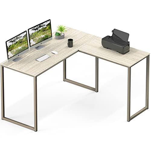 SHW Mission 48 x 48 L-Shape Home Office Computer Desk, Maple - color: Maple, size: 48-Inch L-Shaped
