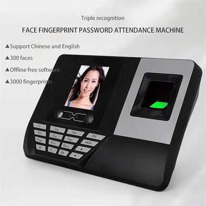 Biometric Face Fingerprint Time Attendance Clock Machine U Disc Recorder Employee Checking-in