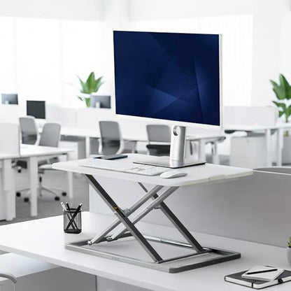 VIVO White 29 in Single Top Standing Desk Converter, DESK-V000UW - color: White, size: 29"