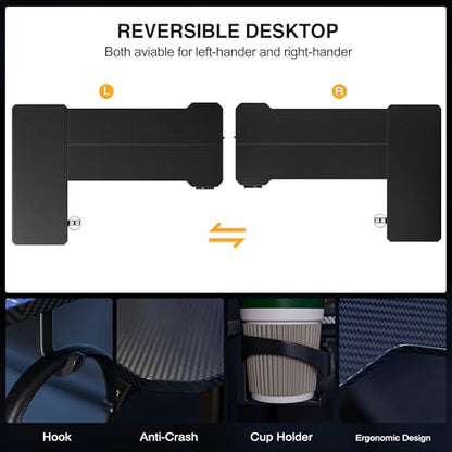 Acrolix L Shaped Electric Standing Desk, 71x43.5 Inch Reversible, Black Carbon - color: Black Carbon, size: 71